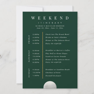 Tarjeta de Itinerario Personalizado para Fin de Se