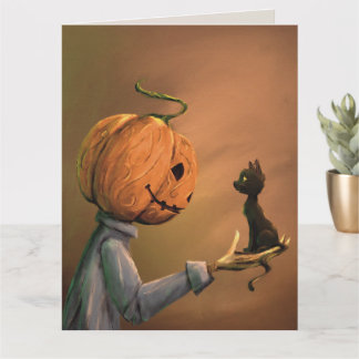 Tarjeta de Jack el Gato Calabaza