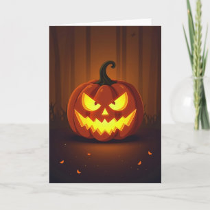 Tarjeta de Jack O Lantern Resplandeciente