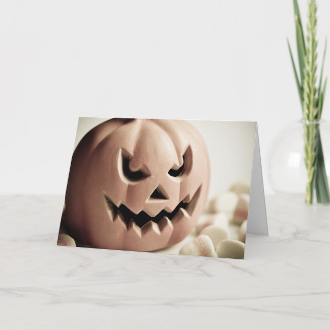 Tarjeta de Jack O'Lantern Halloween (Anverso)