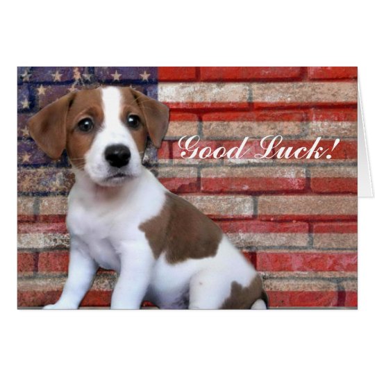 Tarjeta de Jack Russell Terrier de la buena suerte