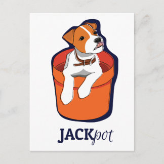Tarjeta de Jack Russell Terrier del "bote"