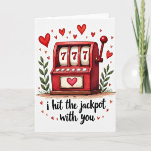 Tarjeta de Jackpot de Amor de Máquina Tragaperras