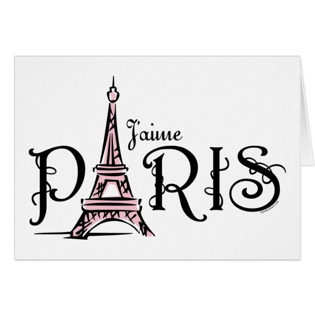 Tarjeta de J'aime París (Anverso (Horizontal))