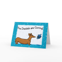 Tarjeta de Jánuca del Dachshund