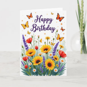Tarjeta de jardín alegre con lunares