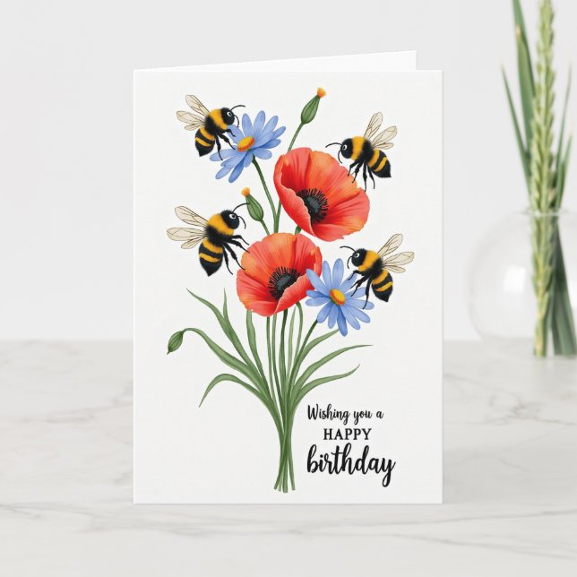 Tarjeta de jardín de abeja dulce (Anverso)
