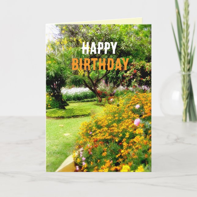 Tarjeta de jardín de cumpleaños (Anverso)