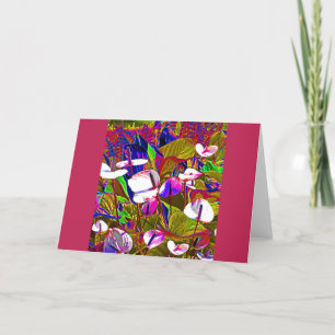 Tarjeta de jardín de flores coloridas