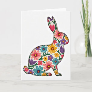 Tarjeta de jardín de flores de animales de primave