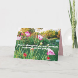 Tarjeta de jardín de flores florales Pensamientos