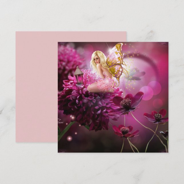 Tarjeta de jardín de hadas mística (Anverso / Reverso)