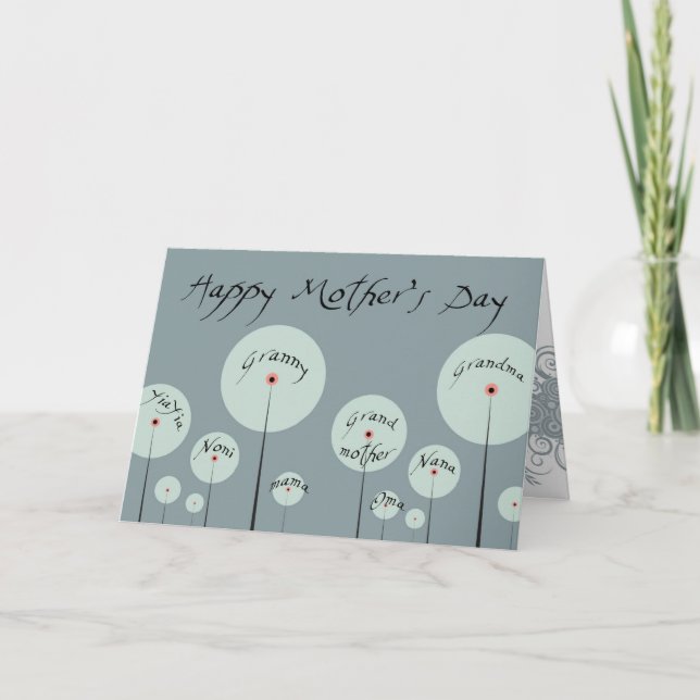 Tarjeta de jardín de la abuela (Anverso)