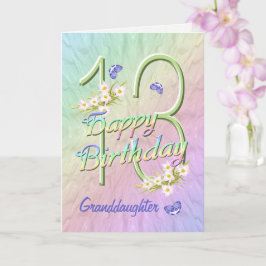 Tarjeta de jardín de mariposa de cumpleaños 13