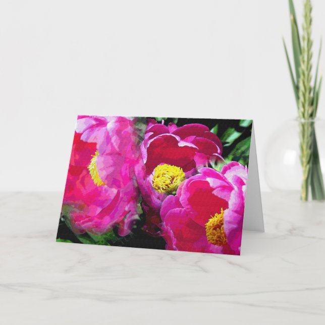 Tarjeta de jardín de pimentón magenta (Anverso)