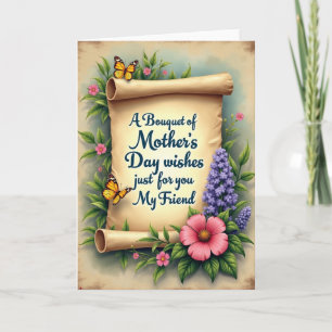 Tarjeta de Jardín de Primavera Rayado