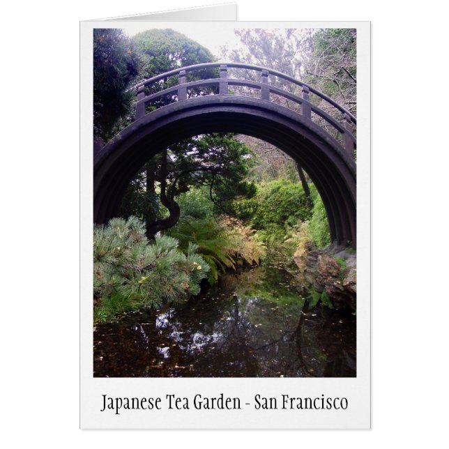 Tarjeta de jardín de té japonés (Frente)