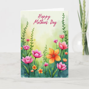 Tarjeta de jardín del día de las madres amorosas