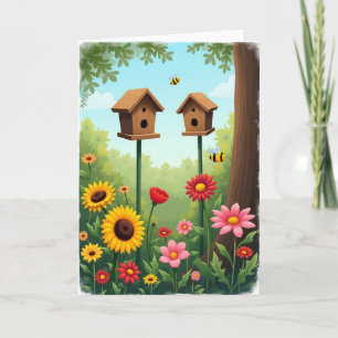 Tarjeta de jardín del día de las madres floral