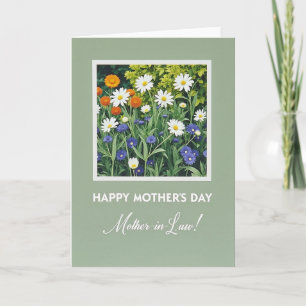 Tarjeta de Jardín Floral de Lunares