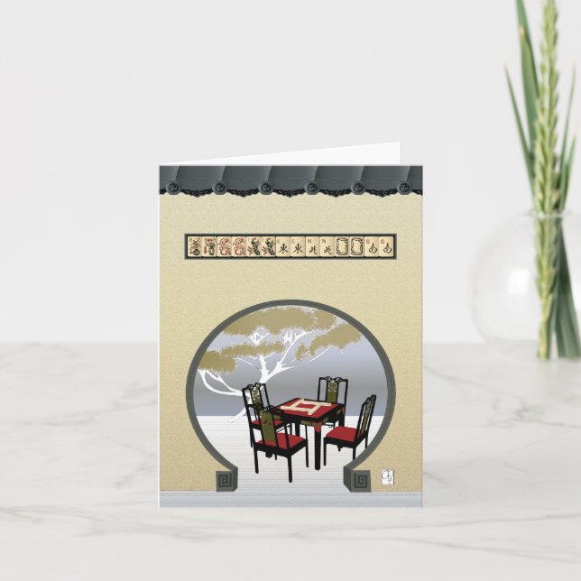 Tarjeta de jardín Mah Jongg (Anverso)