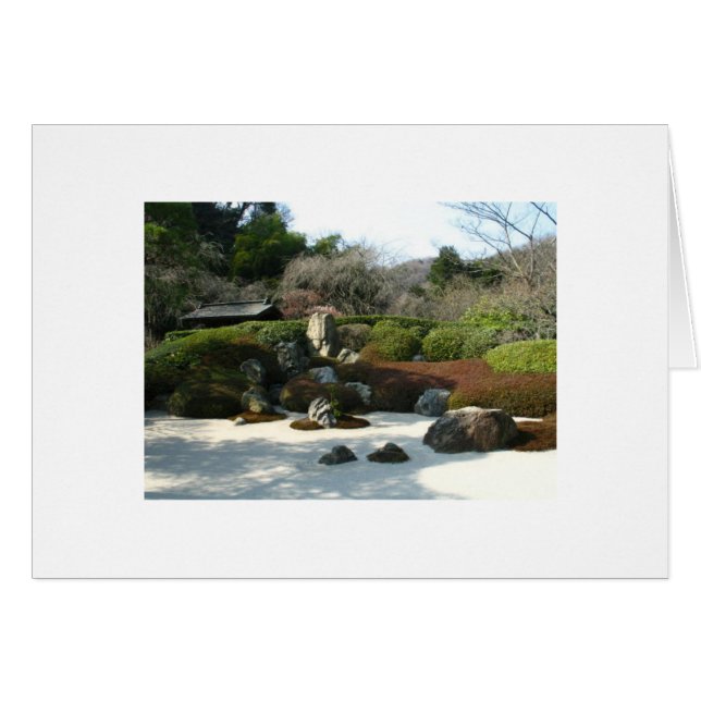 Tarjeta de jardín Zen-1 en blanco (Anverso (Horizontal))