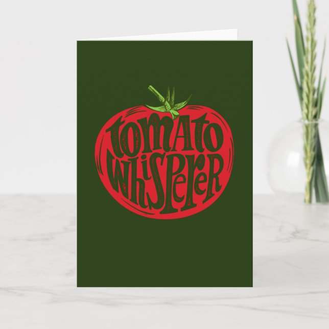 Tarjeta de jardinería de huerto de tomates (Anverso)