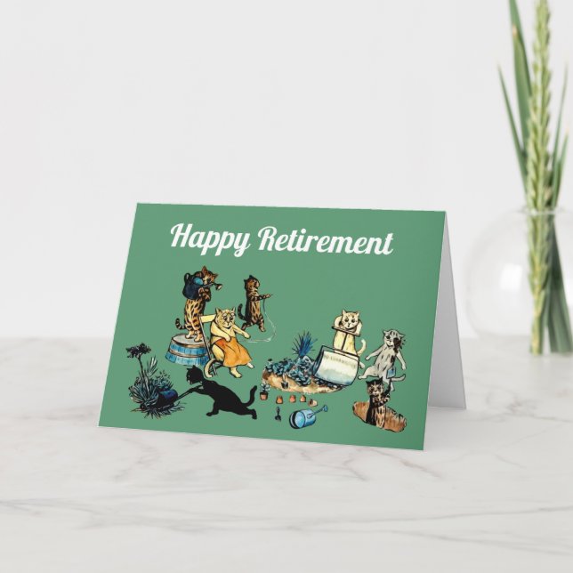 Tarjeta de jardinería de retiro feliz (Anverso)