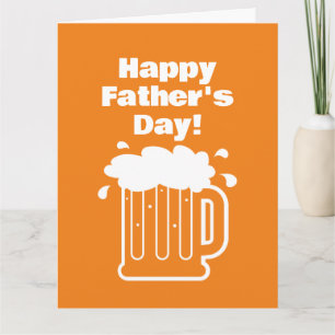 Tarjeta de jarra de cerveza del Día del Padre feli