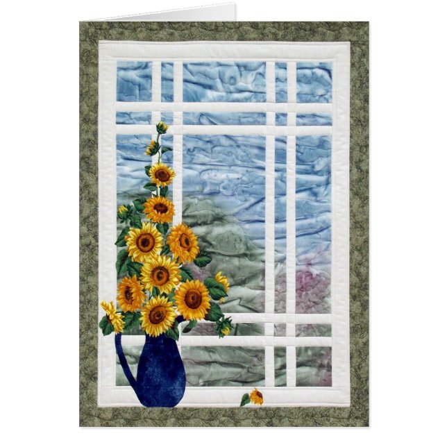 Tarjeta de jarra de girasol (Frente)