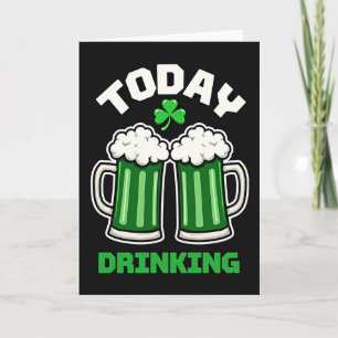 Tarjeta de jarras de cerveza para beber hoy