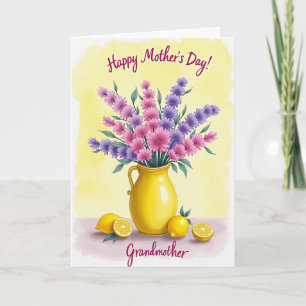 Tarjeta de Jarrón para el Día de la Madre Dulce