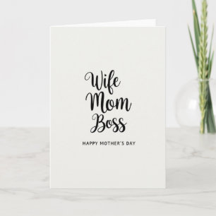 Tarjeta de Jefa Mamá Esposa