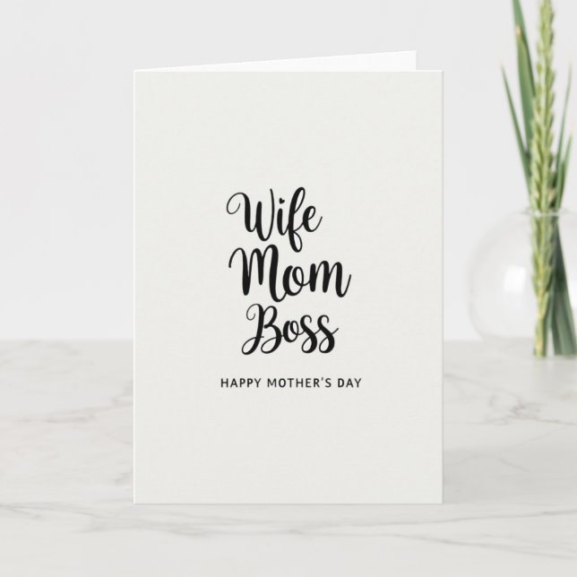 Tarjeta de Jefa Mamá Esposa (Anverso)