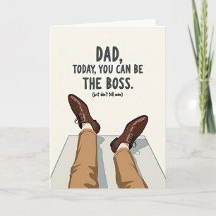 Tarjeta de jefe del día del padre relajada