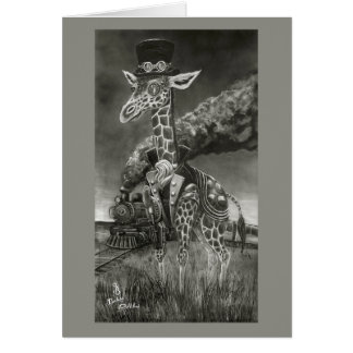 Tarjeta de jirafa "Serengeti Steampunk"