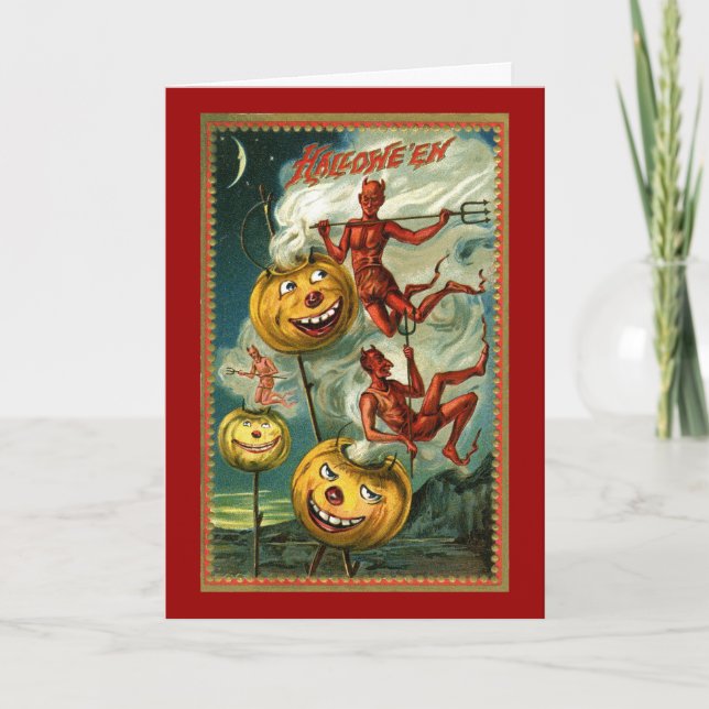 Tarjeta de JOLs de los diablos de Halloween (Anverso)