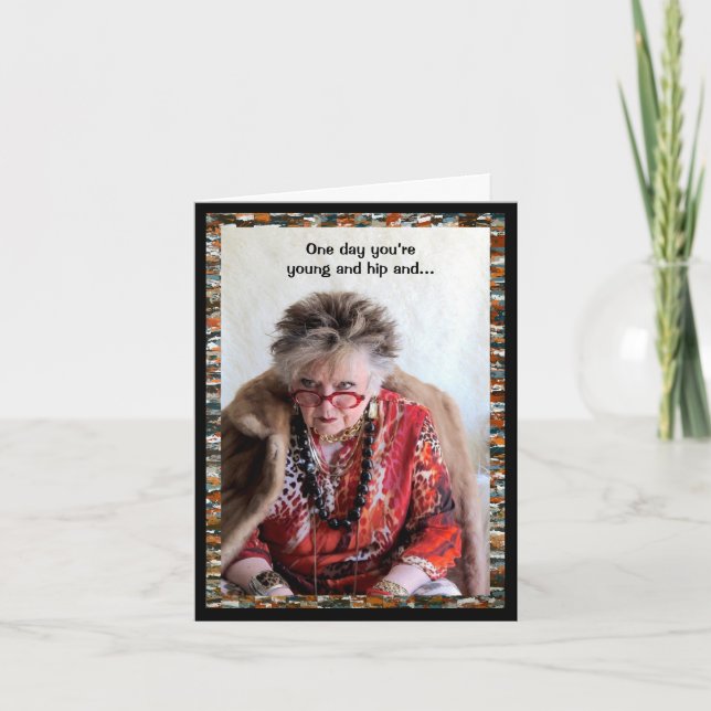 Tarjeta De joven y de cadera a pantalones largos (Anverso)