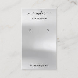 Tarjeta de joyas con logotipo Medios sociales Gris