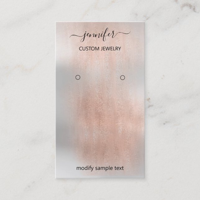 Tarjeta de joyería con logotipo Medios sociales Ro (Anverso)