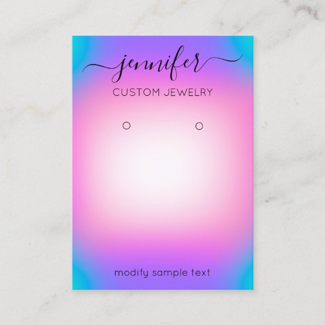 Tarjeta de joyería de Personalizado con logotipo S (Anverso)