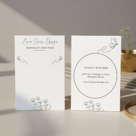 Tarjeta de joyería de Personalizado floral de mari