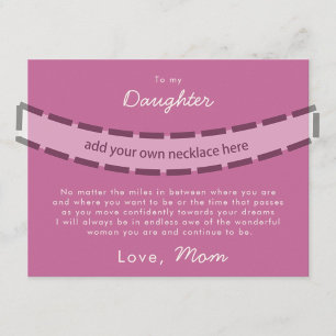 Tarjeta de joyería para hija