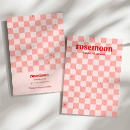 Tarjeta de joyería retro con control rojo