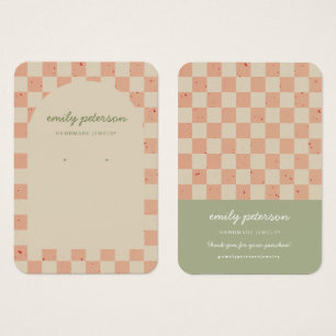 Tarjeta de joyería verde Naranja de Arco Moderno