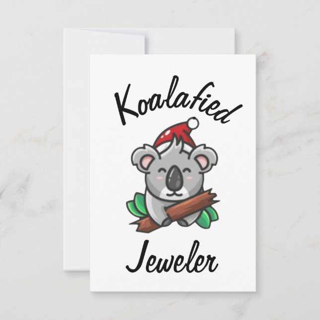 Tarjeta de joyero Koalafied (Anverso)