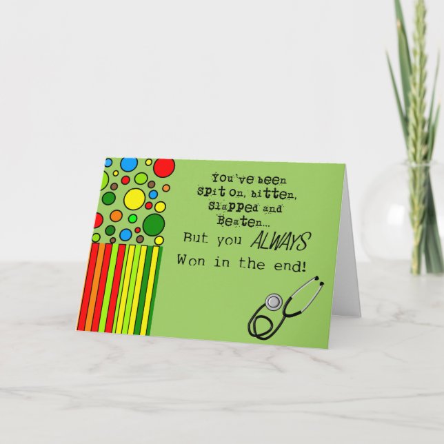 Tarjeta de jubilación de enfermeras divertidas #5 (Anverso)