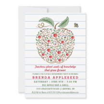 Tarjeta de jubilación de la manzana del maestro de