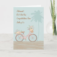 Tarjeta de jubilación de los dos con bici