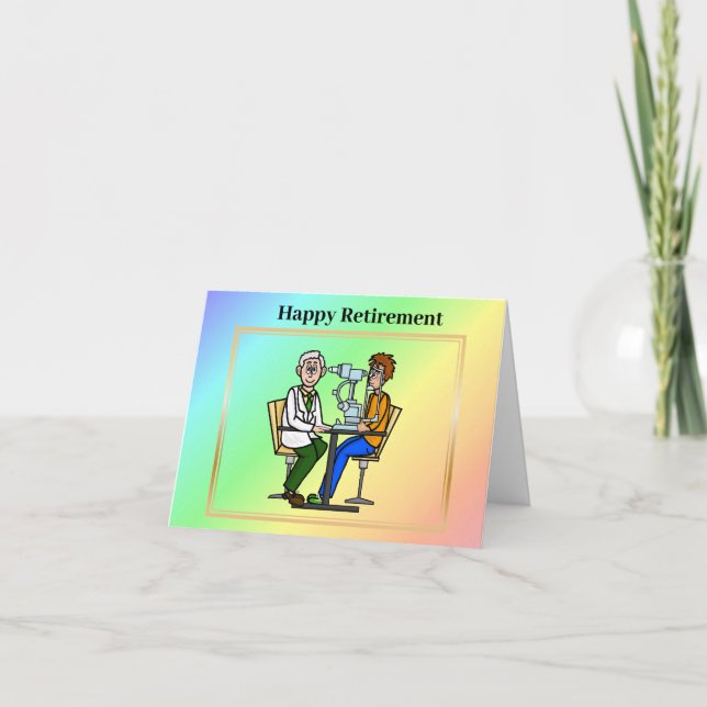 Tarjeta de jubilación de Médica ocular (Anverso)